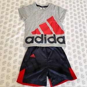 2T Adidas Cotton T-shirt and Shorts Set